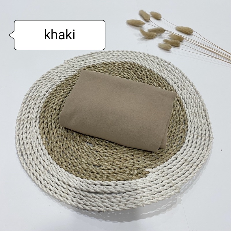 HIJAB PASHMINA INNER/JILBAB INNER/PASHMINA POLOS/175X70CM-Khaki