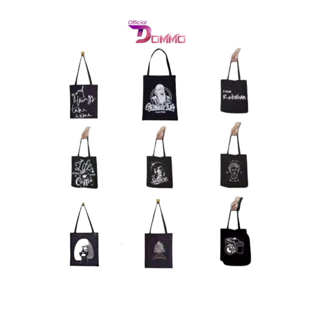 [LOKAL] DOMMO - D1514 ToteBag PEREKAT tote bag custom tas tote wanita kpop murah custom motif