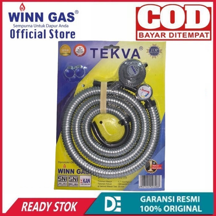 Selang Regulator Paket Winn Gas TEKVA 1,8Meter (anti tikus)