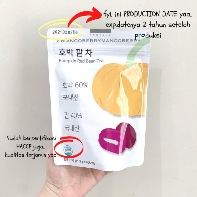 

[[BISA COD]] KOREA PUMPKIN RED BEAN TEA (isi 20 tea bags) STOK TERBATAS Kode 885