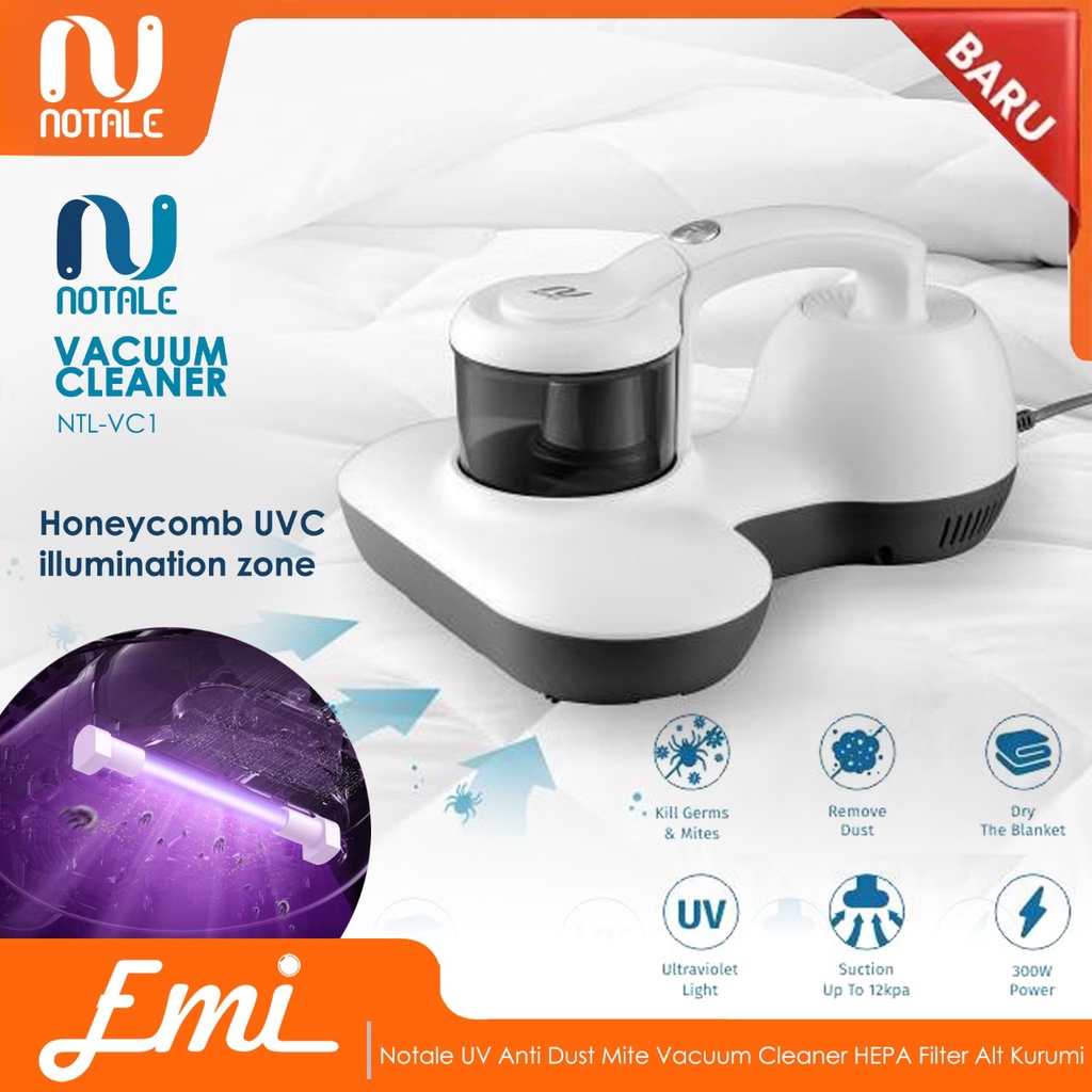 Notale UV Anti Dust Mite Vacuum Cleaner HEPA Filter Alt Kurumi