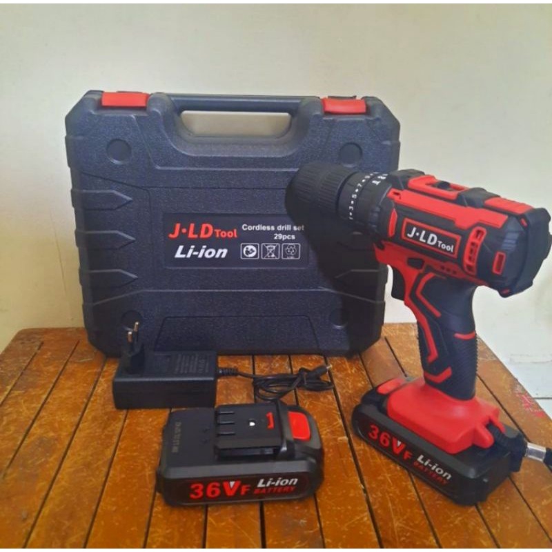 Mesin Bor JLD Baterai Cordless Hammer Drill 36V set 13Mm