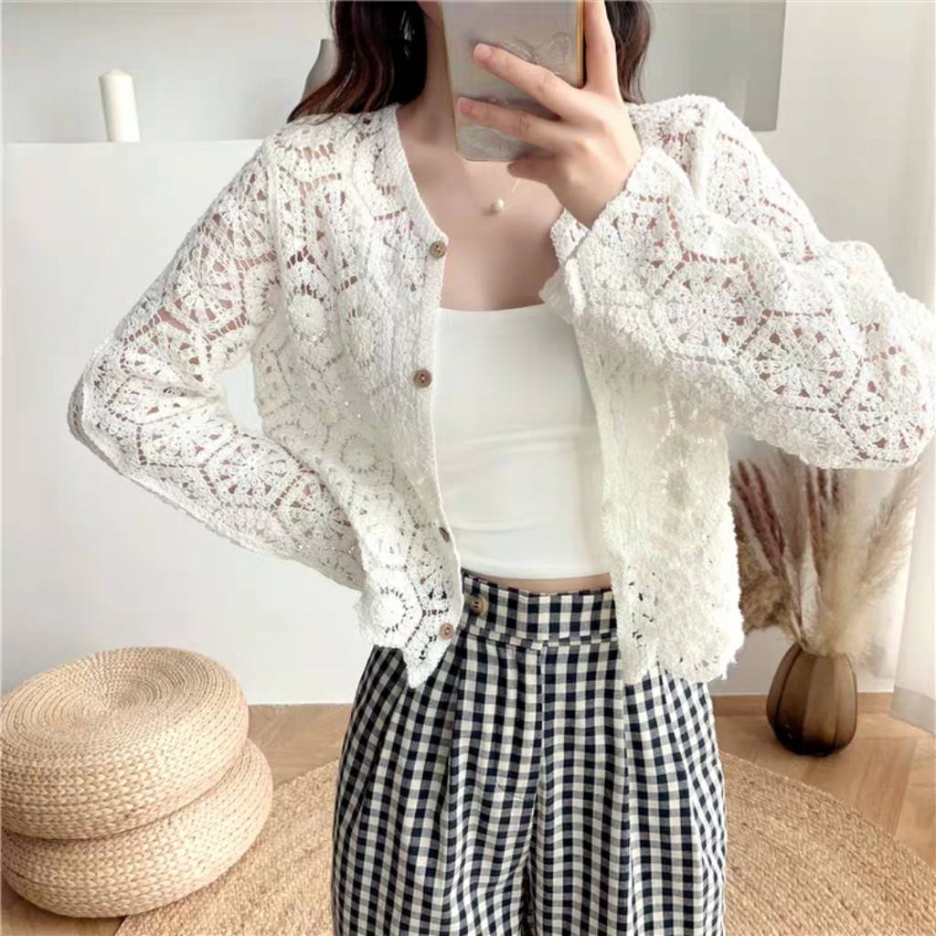 Hexagon Crochet Cardigan 39110 3M-5