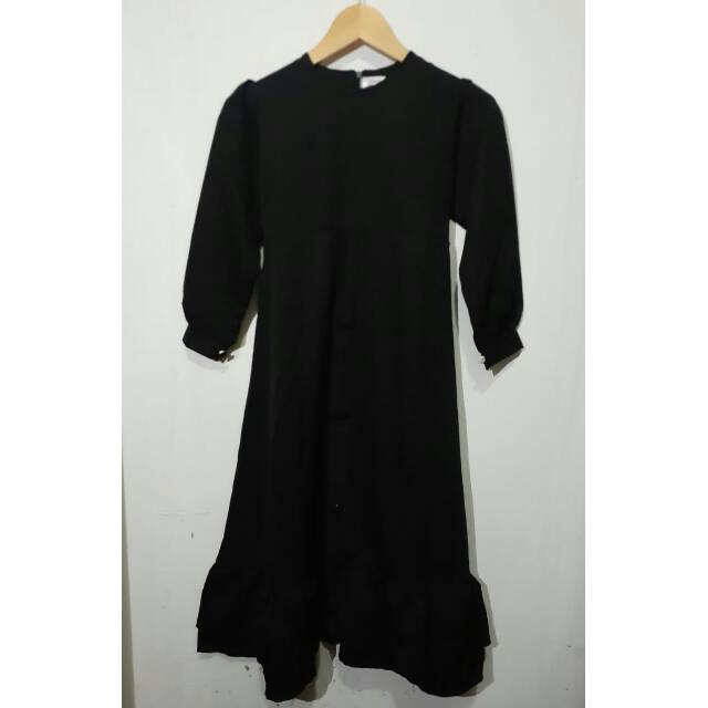 Gamis syari  anak tanggung/ Gamis anak warna hitam