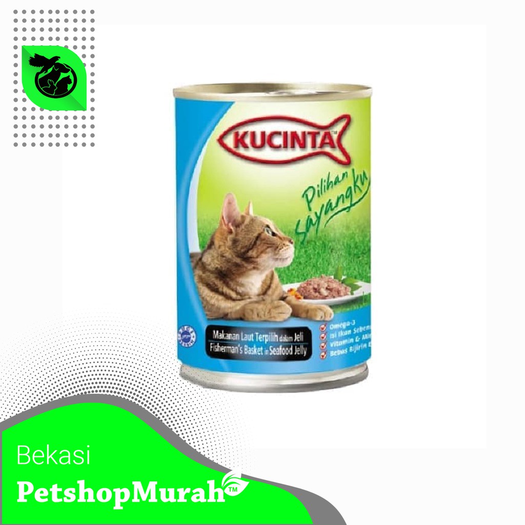 Makanan Kucing Kaleng Kucinta 400 gram WetFood Kucinta Can