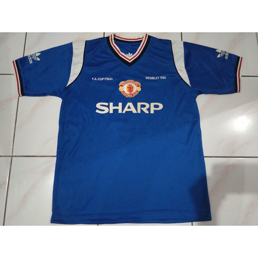 Jersey Manchester United/MU F.A Cup Final 1985 9 HUGHES KW Thailand Grade Ori