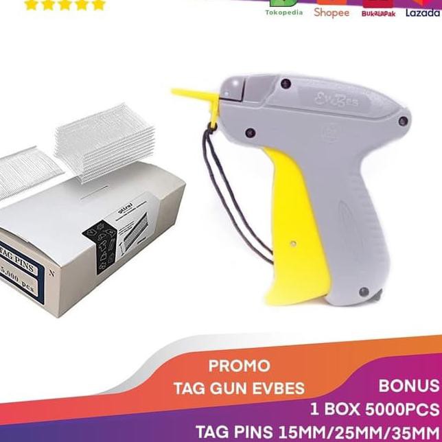 

Model baru Jjc PROMO TAG GUN EVBES ALAT TEMBAKAN LABEL + 1 BOX 5000 PCS TAG PINS ARROW REFILL BK J Z