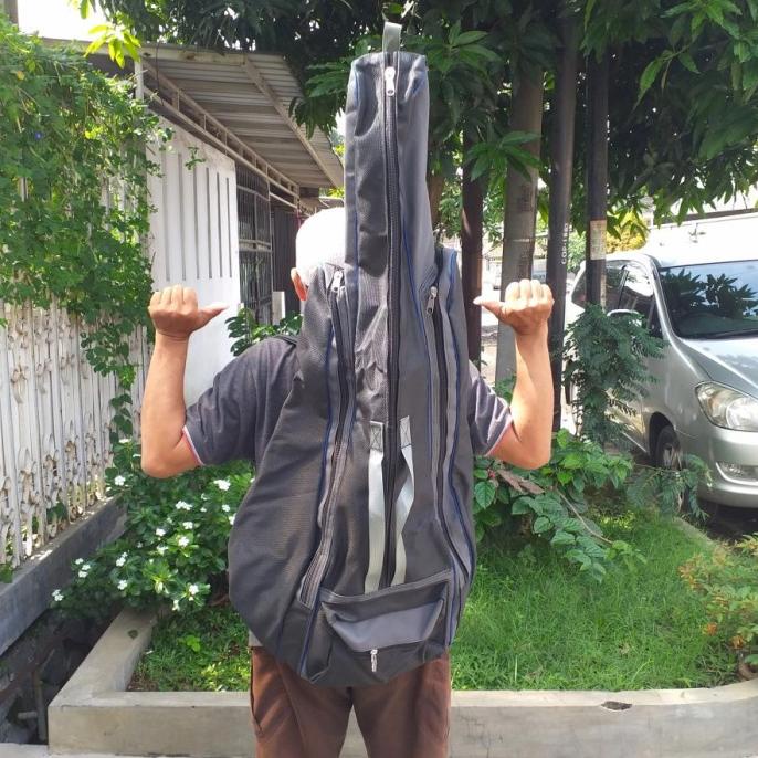 ```````] Tas Pancing Medium 80 cm Bahan Jala Anti Air / Tas Ransel Mancing