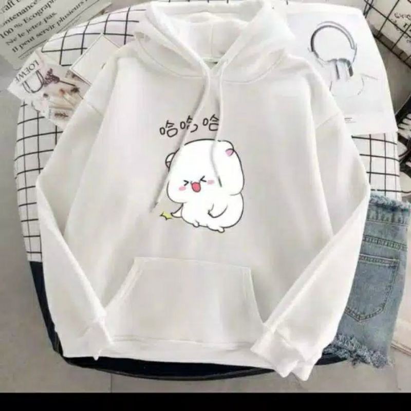SWEATER BINO / HOODIE SWEATER WANITA BINO BAHAN BABYTERY & SPANDEK-5