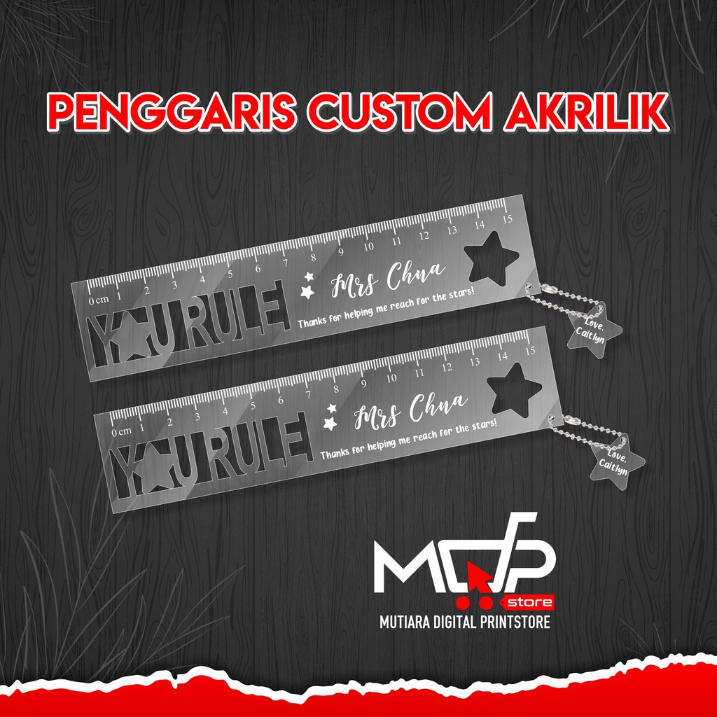 

PENGGARIS CUSTOM AKRILIK