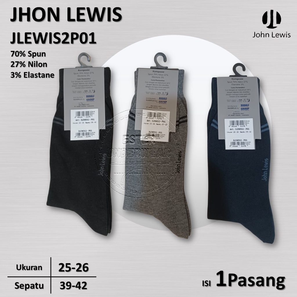 Kaos Kaki Dewasa Jhon Lewis Anti Bakteri JLEWIS-P01 Isi 1Pasang