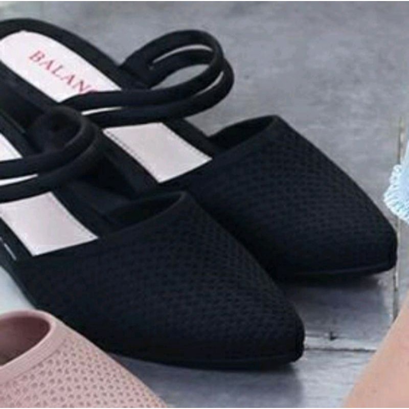 Sepatu Wedges Wanita / Slip on Cewek Jelly Impor