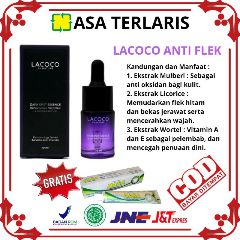 LACOCO DARKSPOT ANTI FLEK CRIM PENGHILANG FLEK HITAM CREAM DARK SPOT ESSENCE NASA ORIGINAL 100%