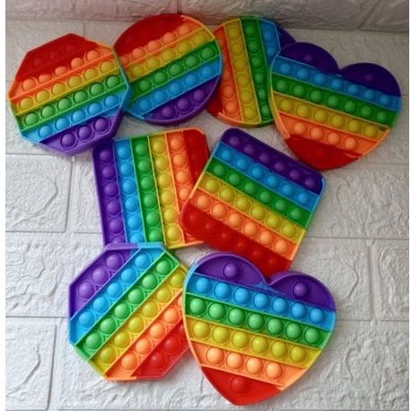 MAINAN POP IT MURAH MAINAN RAINBOW PERMAINAN GEAM ANAK ANAK POPIT PUSH ITS MAINAN MULTICOLLOR-7