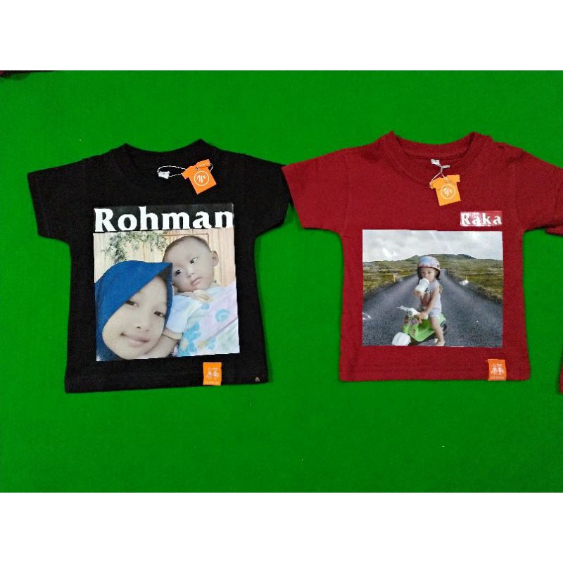 kaos anak custom foto