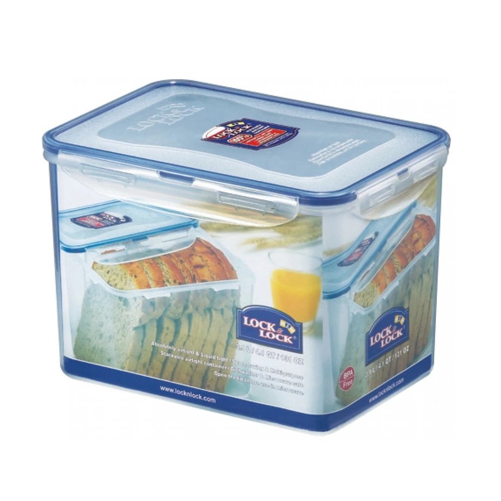 Lock&Lock Food Container HPL829 - Rectangular Tall 3.9L