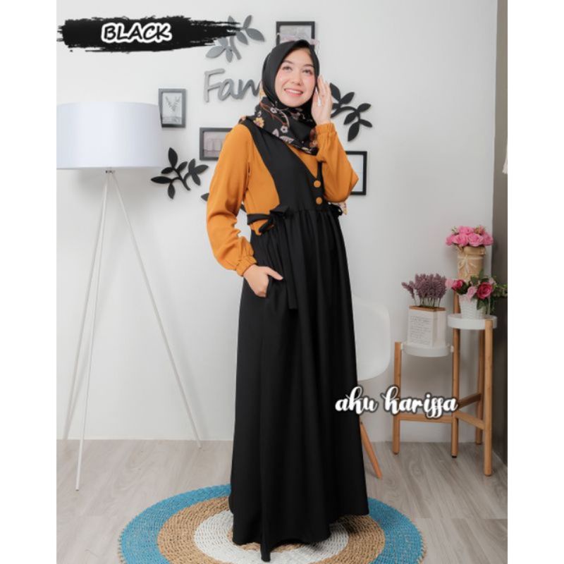 DRESS ITY / ITALIAN CREPE PREMIUM ORI AKU KARISSA BEST SELLER TERMURAH TERLARIS REALPICT