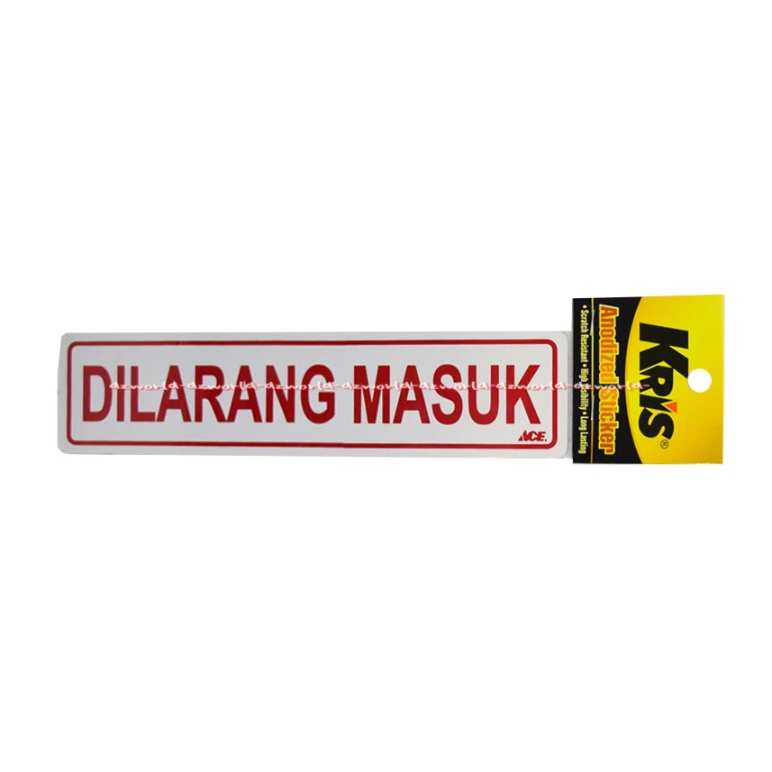 Stiker DIlarang Masuk Sticker No Entry Mudah Diaplikasikan Pada Kaca Metal Atau Plastik No Entry Dinding Anodized Stickers Label Labels Bahan Akrilik Silver