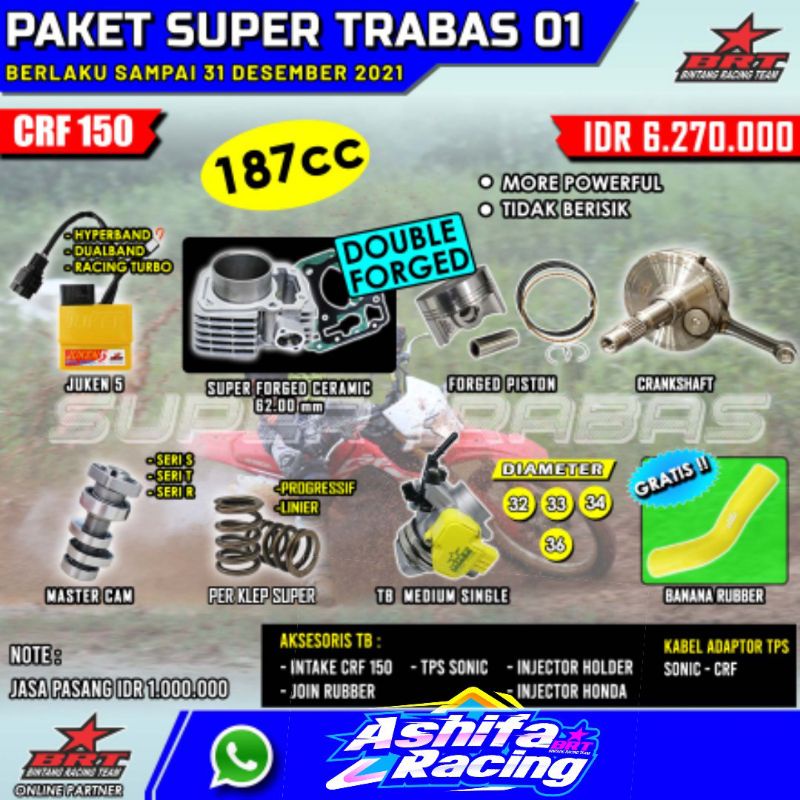 PAKET SUPER TRABAS 01 BRT ( CRF 150 )