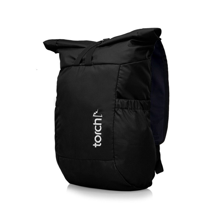 tas wanita Torch Tas Ransel Punggung Lipat Pria Wanita - Foldable Backpack Shiroi - Hitam Tas wanita