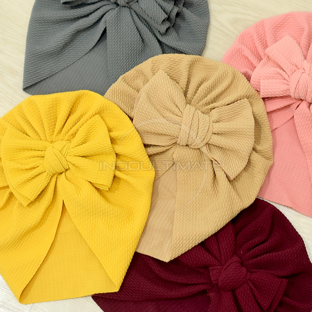 TRB-22 Topi Turban Anak Bayi Perempuan PREMIUM kupluk Turban Kerudung Bayi Anak Perempuan Kupluk Bayi Anak Perempuan Penutup Kepala Bayi Anak Perempuan Topi Turban Anak Bayi Balita Cewek Perempuan