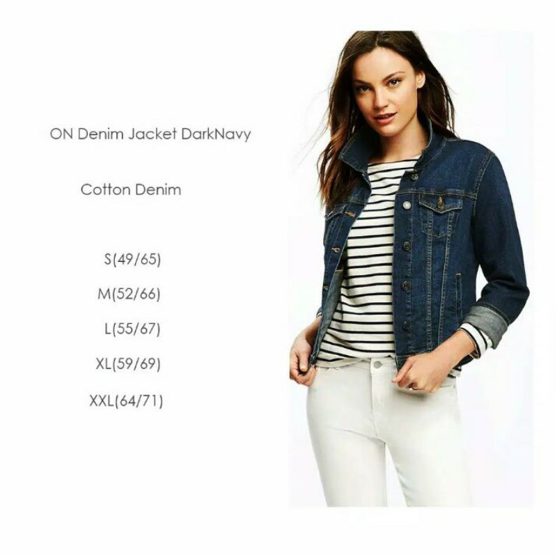 OLD NAVY Denim Jacket - Dark Navy - Outer Jaket Jeans Wanita