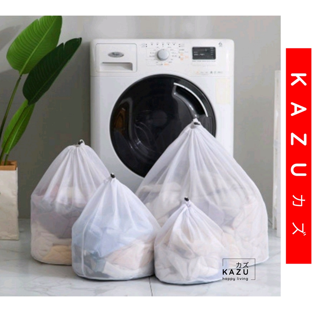 KAZU KHL209 Laundry Bag Serut Drawstring Washing Bag Tas Kantong Jaring Mesin Cuci Pakaian Kotor