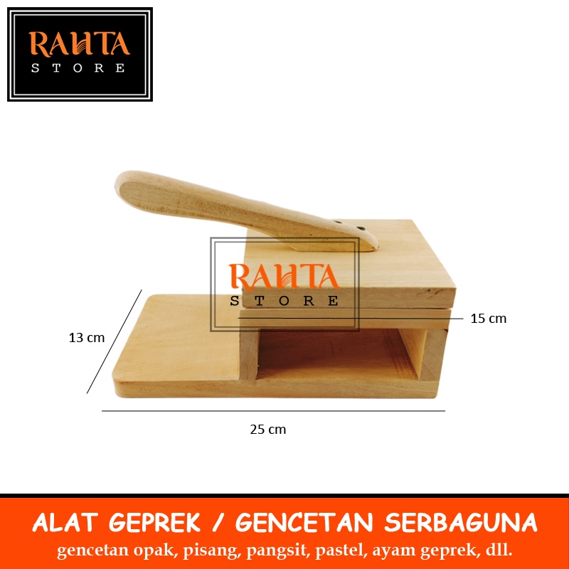 KT10-Rahta Alat geprek Pisang anti salto/gencetan opak/dumpling pangsit cetakan pastel/gencetan ayam