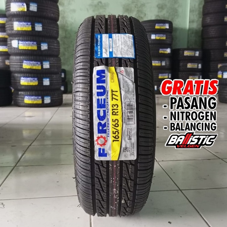 Ban mobil murah ring 13 merek FORCEUM TRIDEKA 165/65 R13 Ban mobil tubles radial