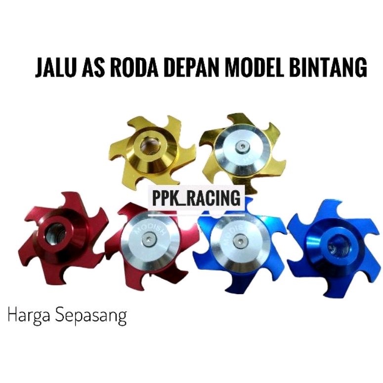 Jalu As Roda Depan CNC Universal Model Bintang Sepasang