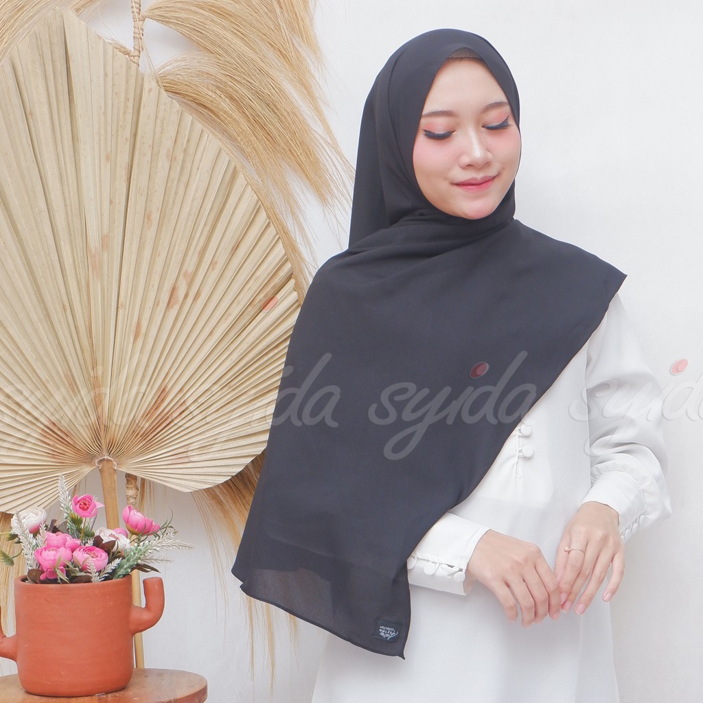 HIJAB PASHMINA DIAMOND 170x75 cm. / JAHIT TEPI RAPIH/ PASHMINA GEORGET / PASHMINA SABYAN