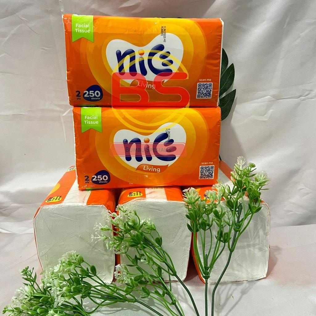 Tissue Nice Facial 250 Sheets isi 5 Pack - 2Ply