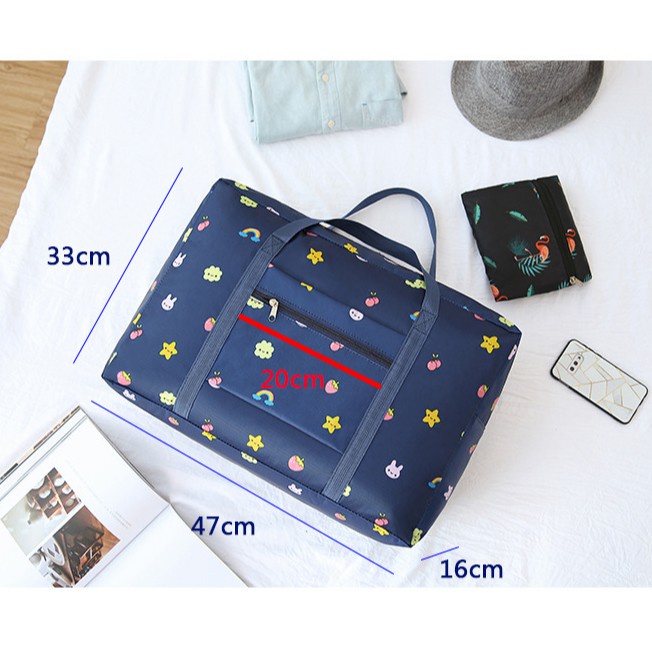 LM-0211 Tas Travel Lipat Organizer Anti Air-Tas Hand Carry Traveling Bag Besar-Tas Motif Lipat Travel-Tas Penyimpanan-Bag Foldable Traveling