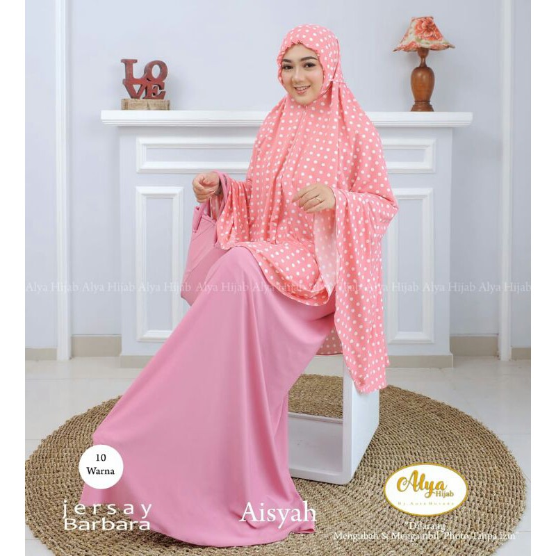 Mukena Dewasa Aisyah (Motif Polkadot) by Alya Hijab