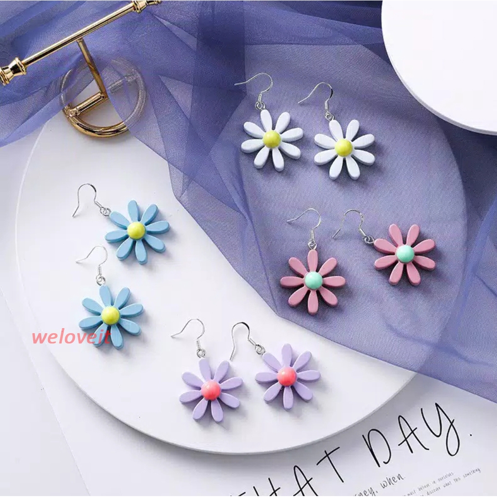 Anting wanita korea  / Anting Hooks motif daisy 529