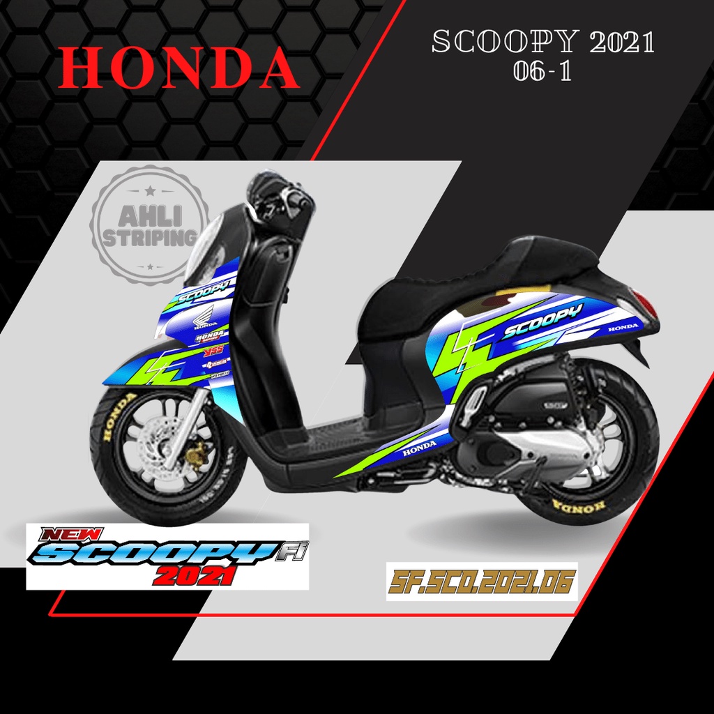 SCOOPY STICKER STRIPING SCOOPY 2021 - STIKER STRIPING LIST MOTOR HONDA SCOOPY 2021 VARIASI HOLOGRAM 