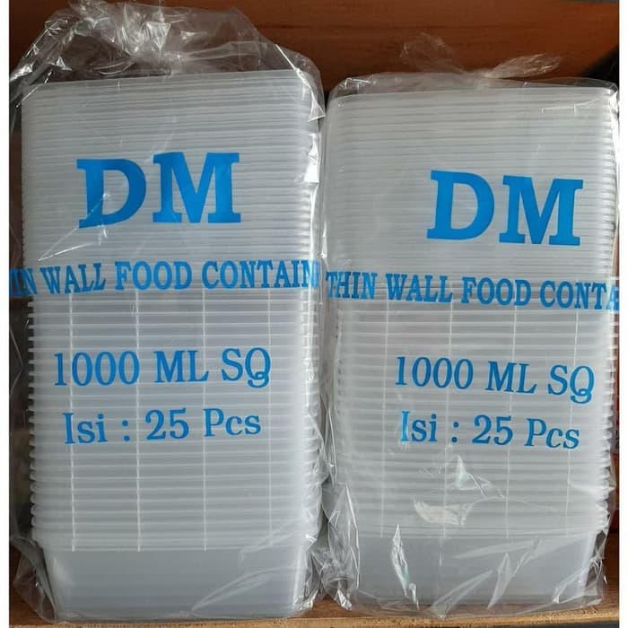 Thinwall Square DM 1000 ml / Kotak plastik 1000ml SQ