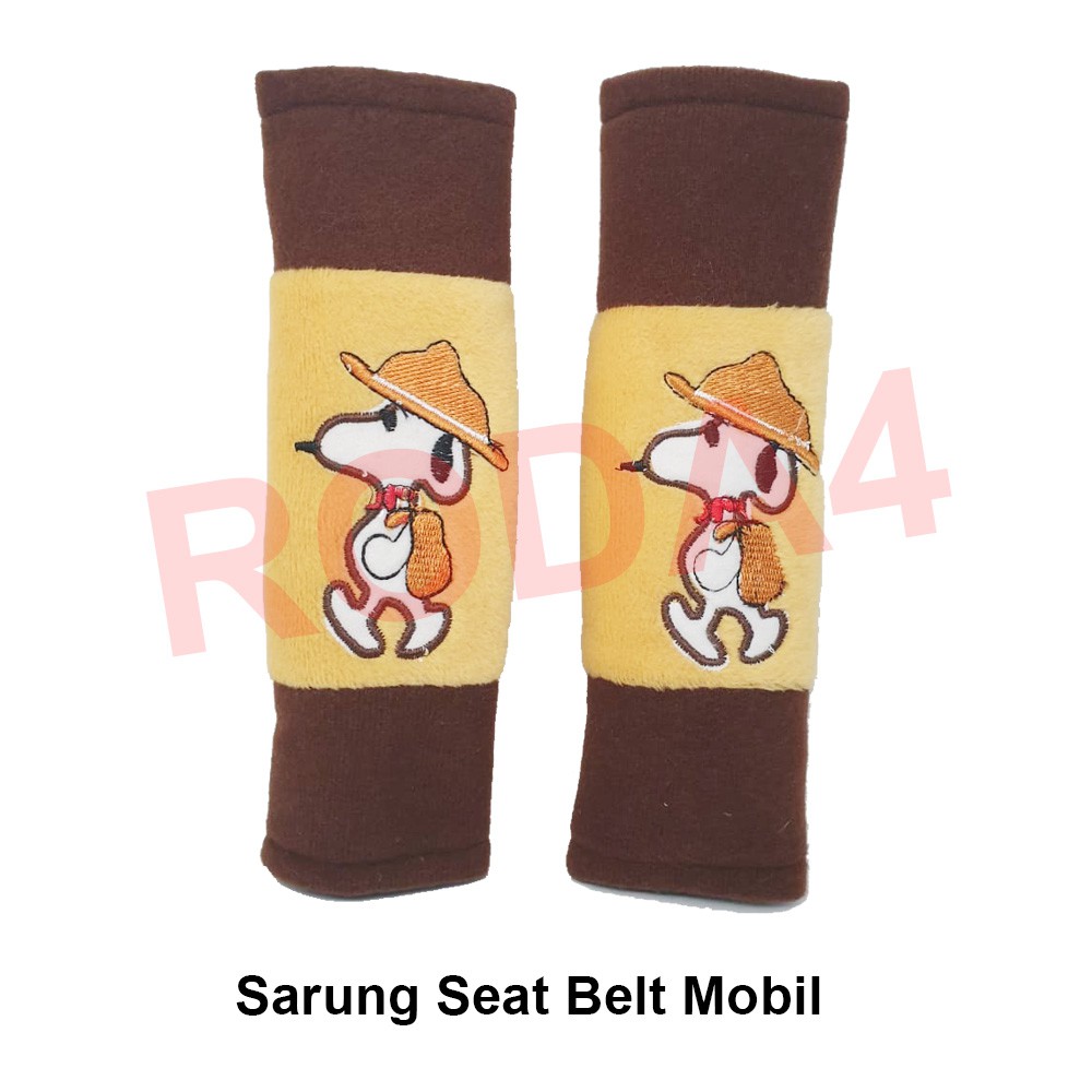 Sarung Tali Sabuk Pengaman Mobil Seat Belt Motif SNOPPY