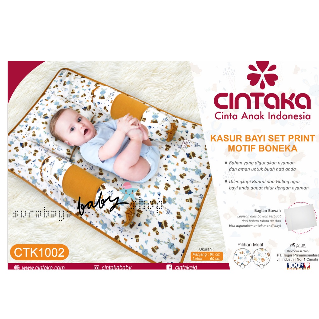 KASUR BAYI SET PRINT MOTIF BONEKA CINTAKA CTK1002