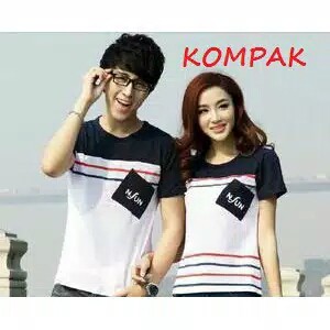 BAJU COUPLE LENGAN PENDEK KAOS COUPLE NSUN