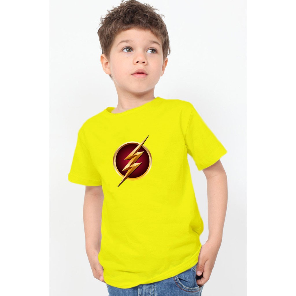 YOURSTYLE1119 - KAOS FLASH / KAOS ANAK FLASH LOGO / SUPER HERO / CNY /KAOS ANAK KATUN 24S