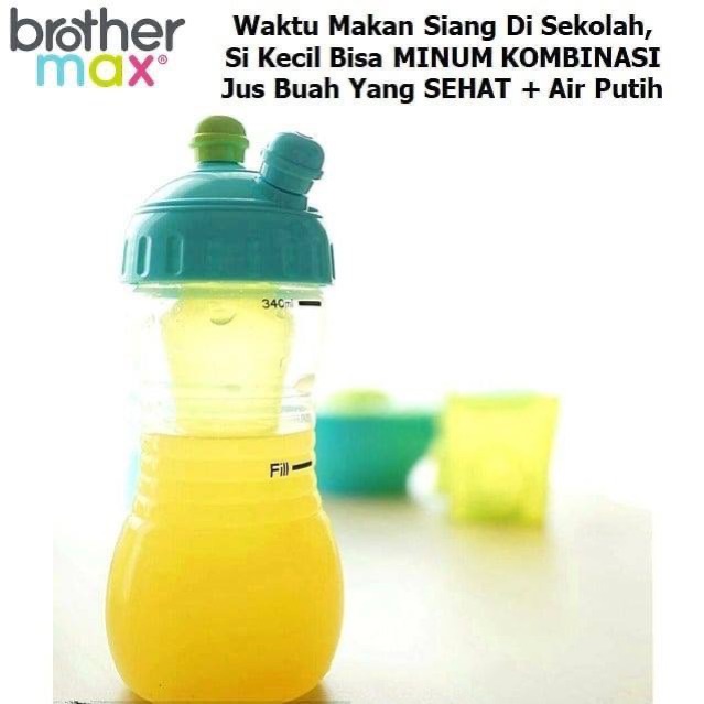 Brother max 2in1 drinks cooler sports bottle - botol minum anak 2in1
