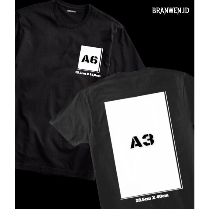 KAOS CUSTOM / SABLON / LOGO A6 + A3