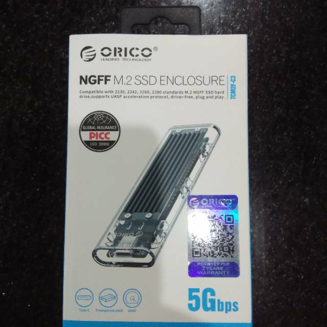 Orico Casing SSD M.2 NGFF/Enclosure SSD M.2 TCM2F-C3