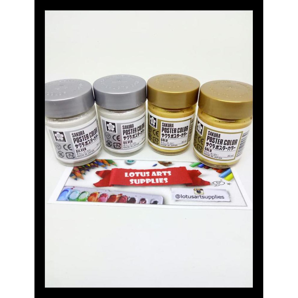 

DISKON SAKURA POSTER COLOR 30ML ( GOLD & SILVER) - EMAS PERALATAN MELUKIS MURAH