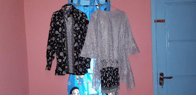 Couple Babydoll Long Hand Melati Silver/brukat/sarimbit