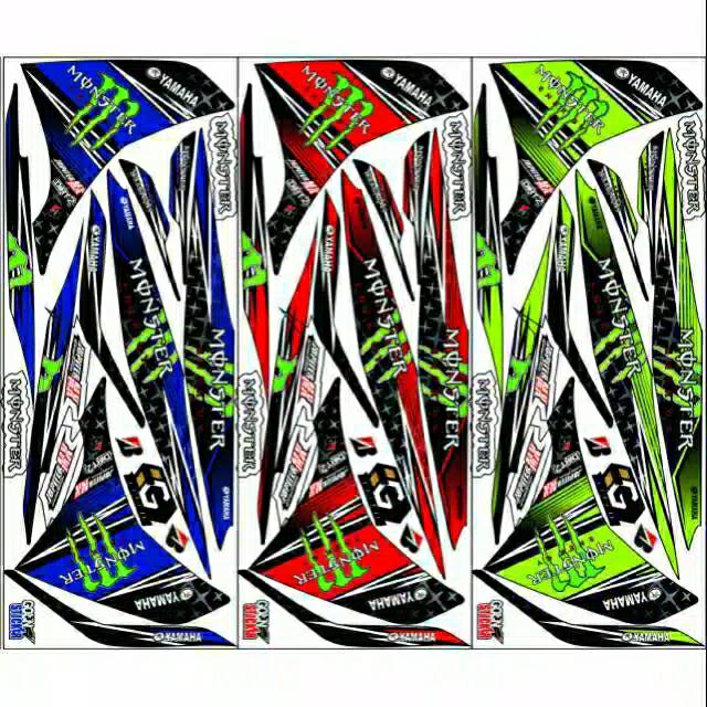 Striping motor ~ sticker motor ~ lis  jupiter mx new 135 NJMX monster energi