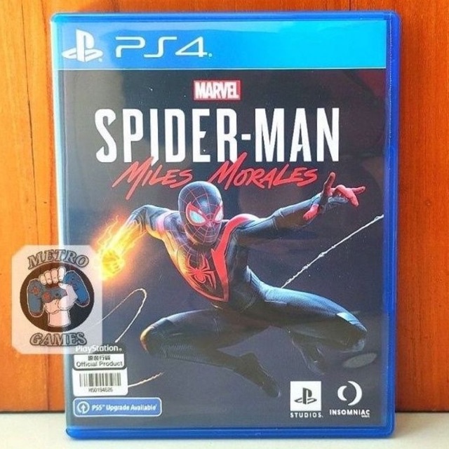 Spiderman Miles Morales PS4 PS5 Kaset Spider-Man Milesmorales Playstation PS 4 5 Marvel CD BD Game Spidey Spider Man Games PS4 PS5 Region 3 Asia Reg3 Reg 3 Super hero heroes laba laba superhero avengers spidermen men goty mainan gim anak seru petualangan