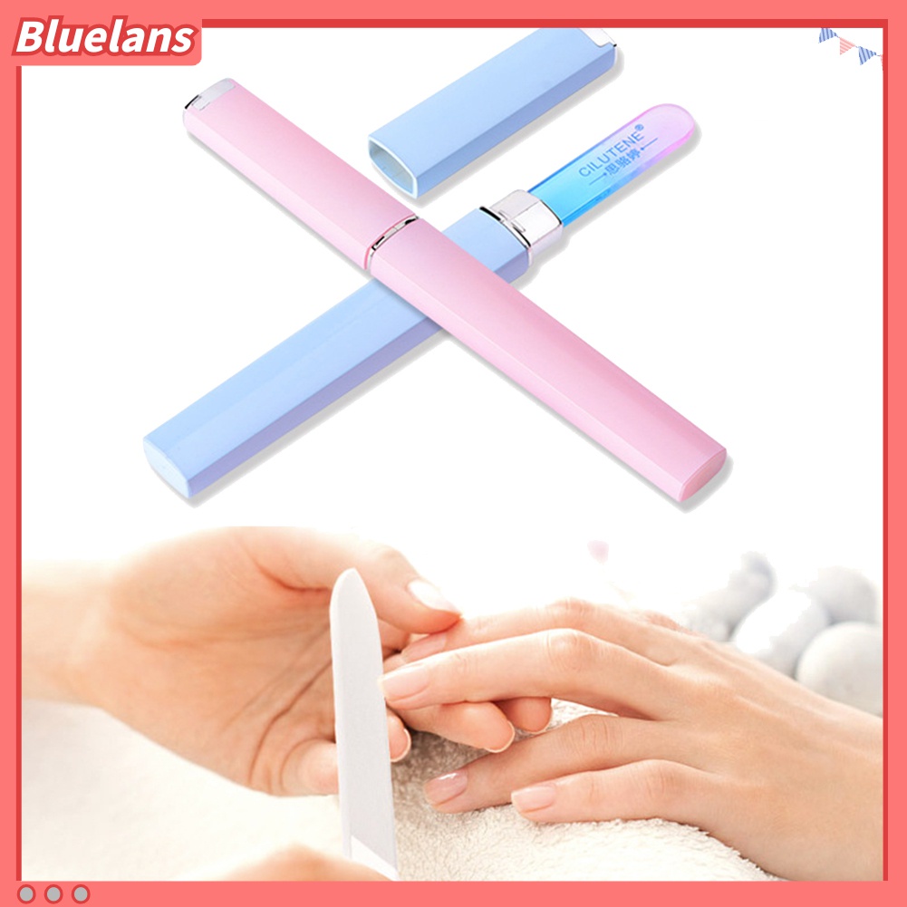 (In Stock) Kacamata Hitam Lensa Warna Warni ♡Alat Kikir Kuku Bahan Alloy Tahan Lama Dengan Kotak Penyimpanan Untuk Manicure Pedicure