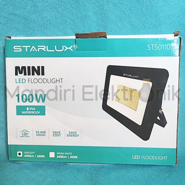 Lampu LED Sorot Tembak Taman Floodlight Outdoor 100W Starlux - Lampu Tembak 100 Watt Starlux ST50110